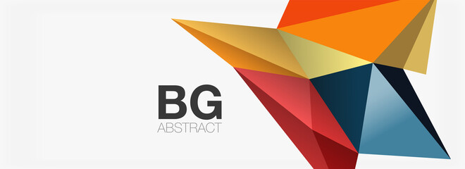 3d mosaic abstract backgrounds, low poly shape geometric design