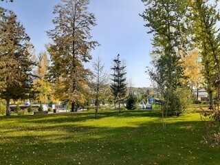 park in the city of Wols, Saratov region, Russia