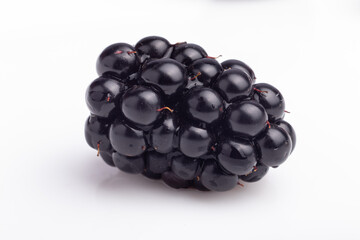 blackberry isolated on white background closeup
