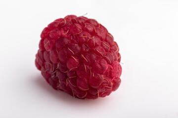 raspberry  closeup isolated on white background