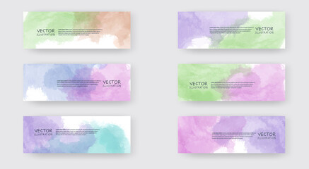 Vector banner shapes collection isolated on white