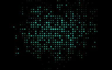 Dark Green vector pattern with spheres.