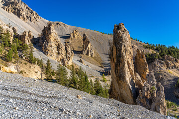 The Deserted Casse and the Izoard Pass in the french Alps, France.