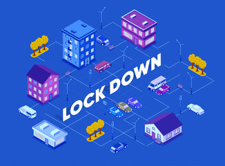 Lockdown city to prevent spreading the virus 