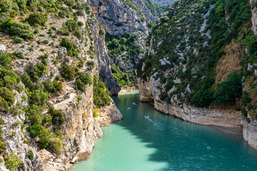 Obraz na płótnie Canvas Verdon Gorge, Gorges du Verdon in French Alps, Provence, France