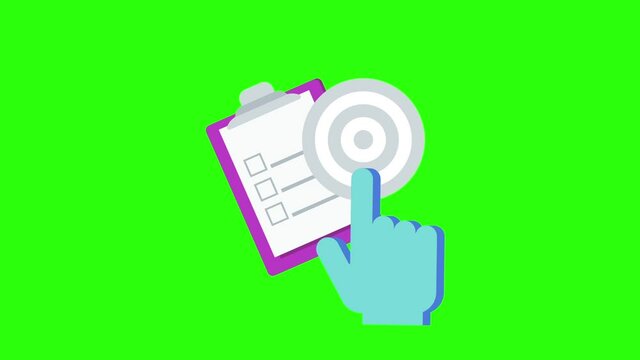 Action Icon. Call to action, CTA. Flat animation.