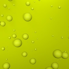 Colorful spheres floating, realistic illustration