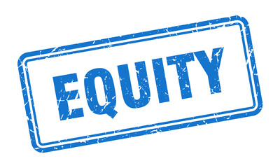 equity stamp. square grunge sign on white background