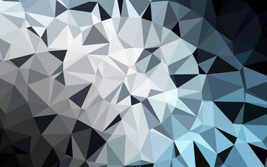 Fototapeta premium Dark Black vector triangle mosaic cover.