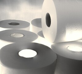 White toilet paper isolated