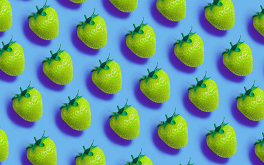 Background made from strawberry on the light violet background