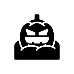 pumpkin icon in line style isolated on white background. EPS 10 