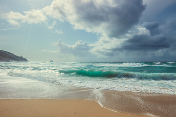 beach and clouds