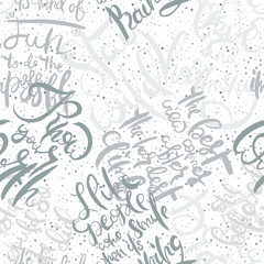 Graffiti background seamless pattern. Hand style tagging