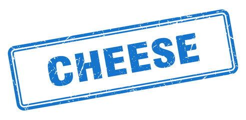 cheese stamp. square grunge sign on white background