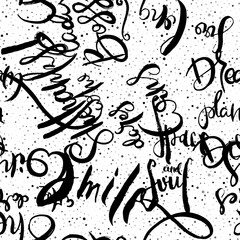 Graffiti background seamless pattern. Hand style tagging