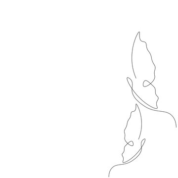 recommend clip art: Butterfly flying line drawing. Vector illustration