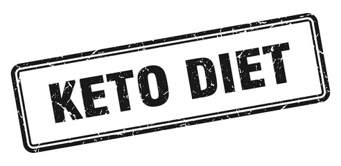 keto diet stamp. square grunge sign on white background