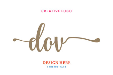 simple DOV letter arrangement logo is easy to understand, simple and authoritative