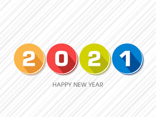 Happy new year 2021 Text Design vector.