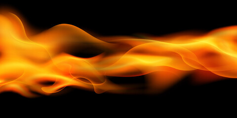 Effect burning red hot sparks realistic fire flames abstract background © HNKz