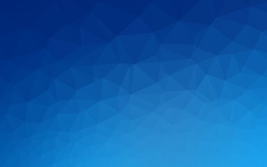 Light BLUE vector shining triangular background.