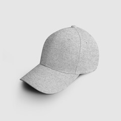 Mockup of a heather cap, sun protection headgear, for presentation of design and pattern.