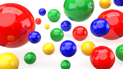 Colorful bouncing balls