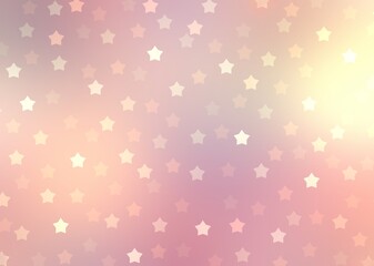 Brilliance stars shimmering on pink yellow shiny background. New year glittering illustration.