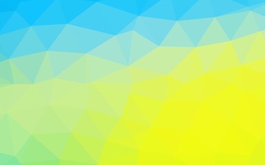 Light Blue, Yellow vector abstract polygonal texture.