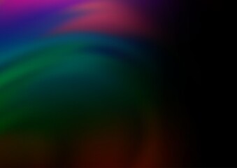 Dark Multicolor, Rainbow vector blurred bright template.