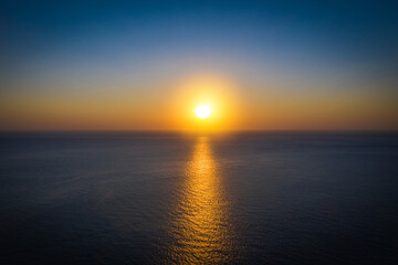 sunrise in the sea Aerial background