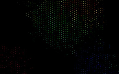 Dark Multicolor, Rainbow vector backdrop with dots.
