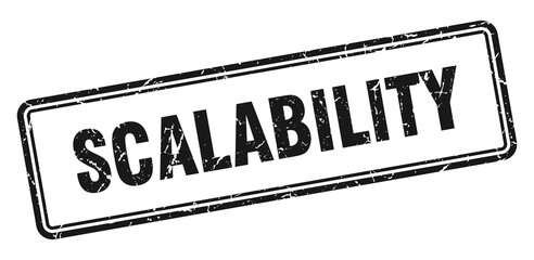 scalability stamp. square grunge sign on white background