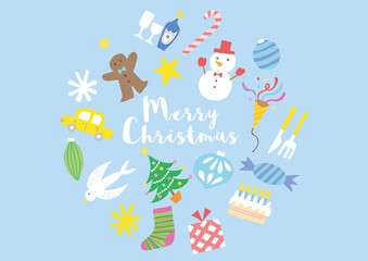 クリスマス手描きイラスト_タイトル