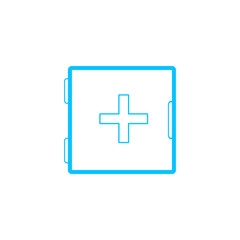 Obraz premium Medicine chest icon flat.