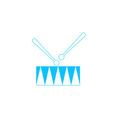 Drum icon flat.