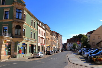Fototapeta premium July 26 2020 - Meissen/Germany: Beautiful streets of the old town
