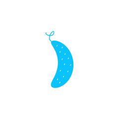 Cucumber icon flat.