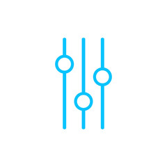 Equalizer icon flat.