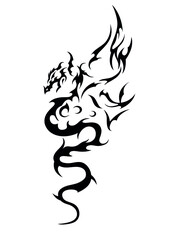 chinese dragon thirtiethtwo of the big collection ethnic tattoo symbol sticker