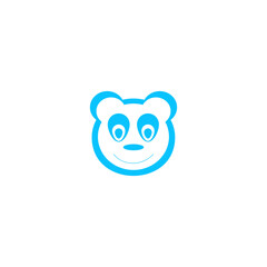 Panda icon flat.