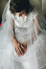 bride in white dress