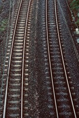 old train tracks in the station