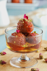 Diwali sweets. Gulab jamun. Indian dessert. Sweet dish, popular festival or wedding food