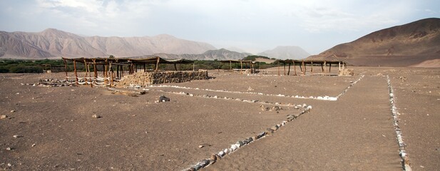 cemetery of Chauchilla at Nazca or Nasca area in Peru