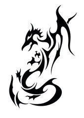 chinese dragon thirtiethseven of the big collection ethnic tattoo symbol sticker