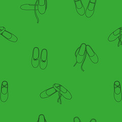 Ballet shoes repeat repeat pattern and seamless vector