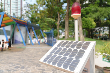 Outdoor solar cell panel for light