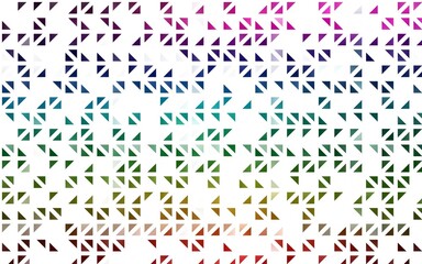 Light Multicolor, Rainbow vector layout with lines, triangles.